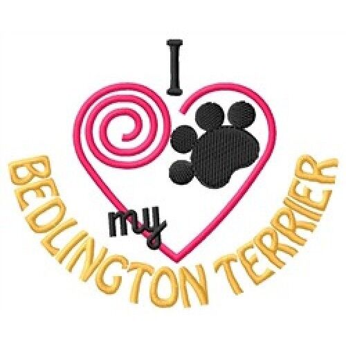 I "heart" My Bedlington Terrier Sweatshirt 1380-2 Sizes S - Xxl