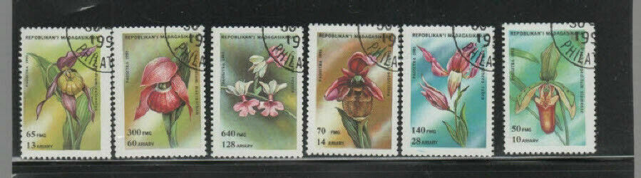MALAGASY #1272-1278  1993  ORCHIDS    MINT  VF NH  O.G  CTO